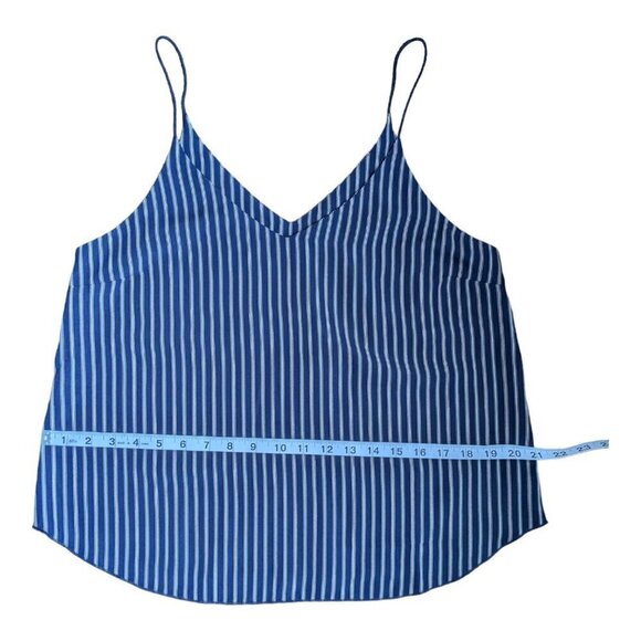 Forever 21 Navy Blue V-Neck Tank Top, Orange/White Stripes, Spaghetti  Straps - Picture 4 of 6